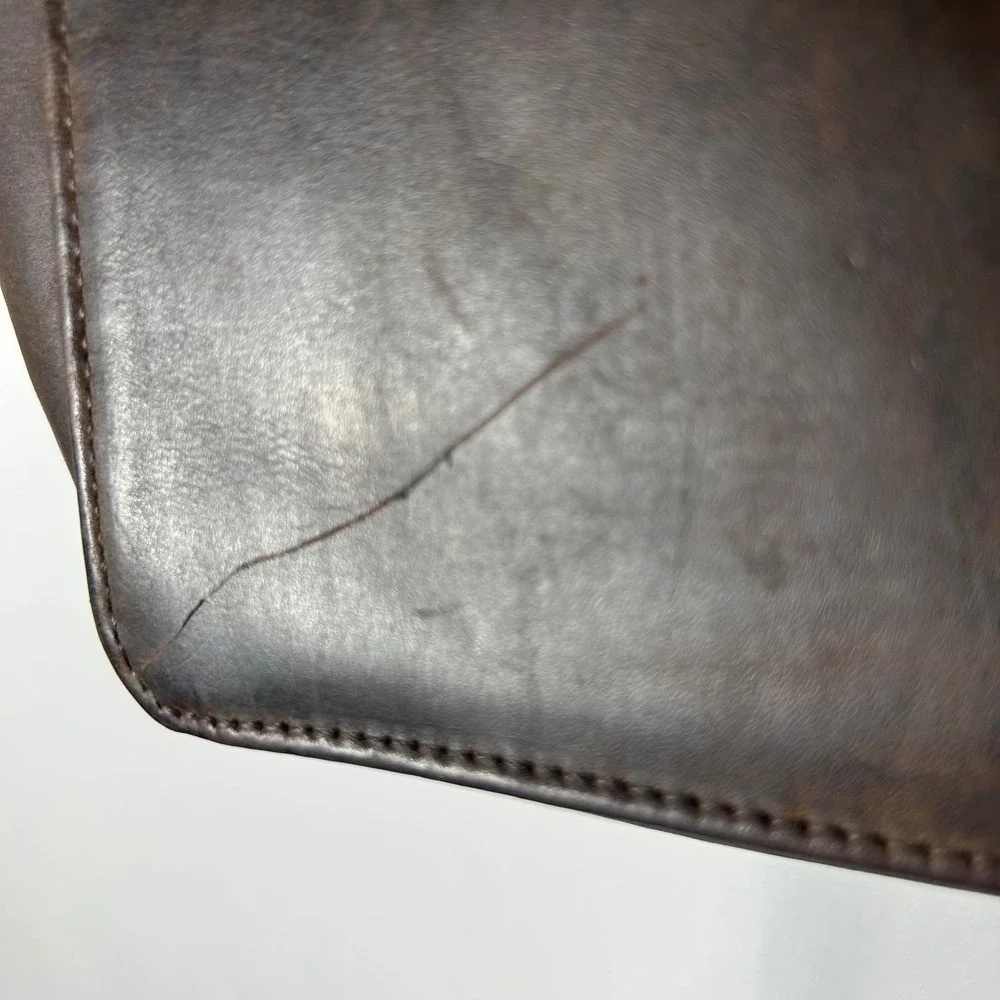 Waterfield Designs Muzetto Messenger Bag Brown Leather Waxed Canvas Made in‎ SF
